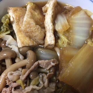 白菜としめじの煮物